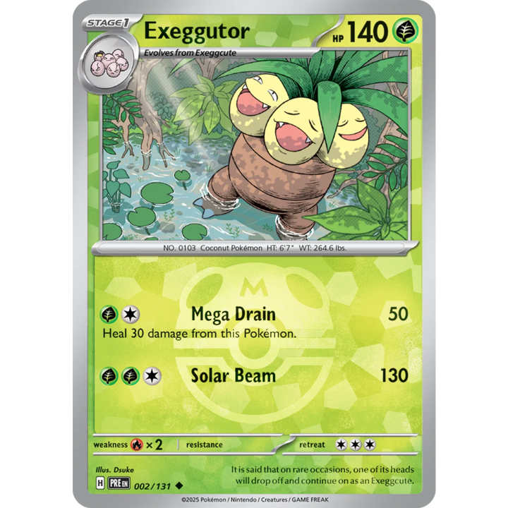 Exeggutor 002/131 - Prismatic Evolutions - Master Ball Pattern