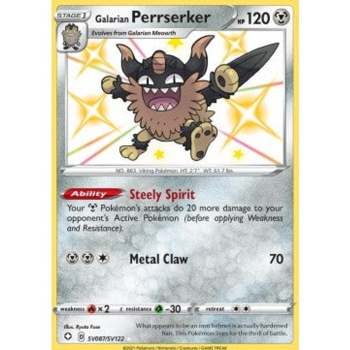 Galarian Perrserker SV087/SV122 - Shining Fates: Shiny Vault - Holofoil