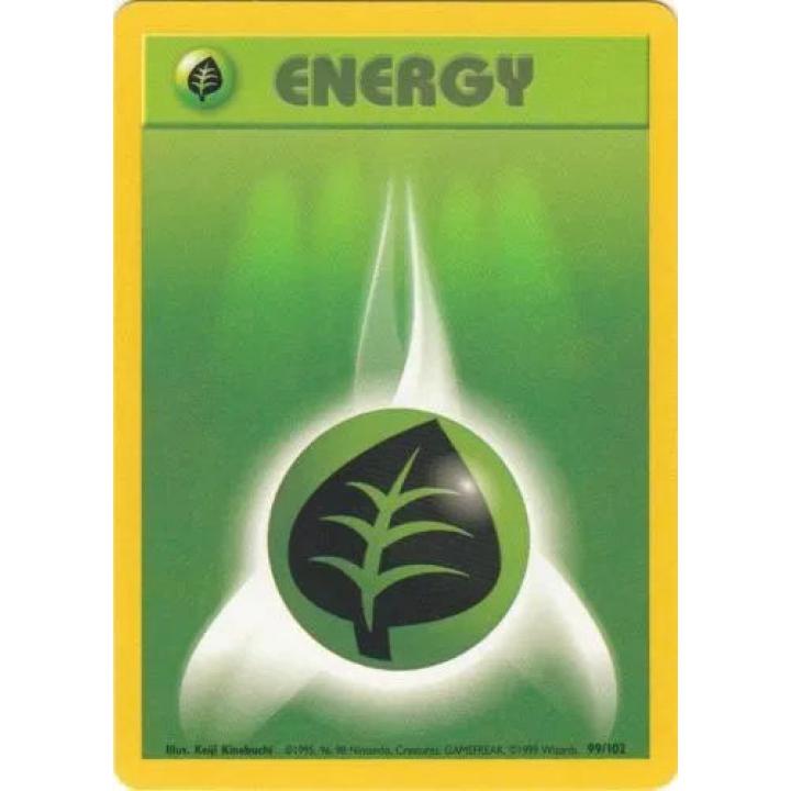 Grass Energy 99/102 - Base Set (Unlimited) - Normal