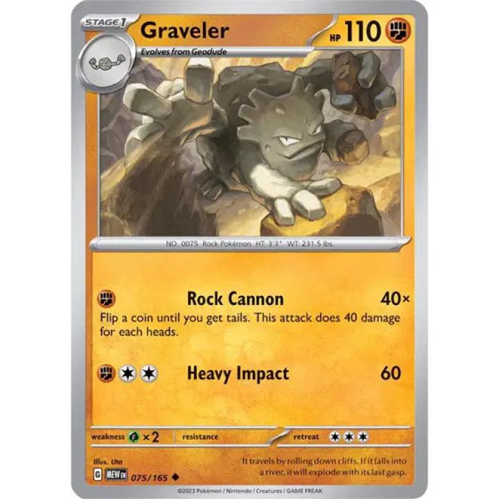 Graveler 075/165 - Scarlet & Violet 151 - Reverse Holofoil