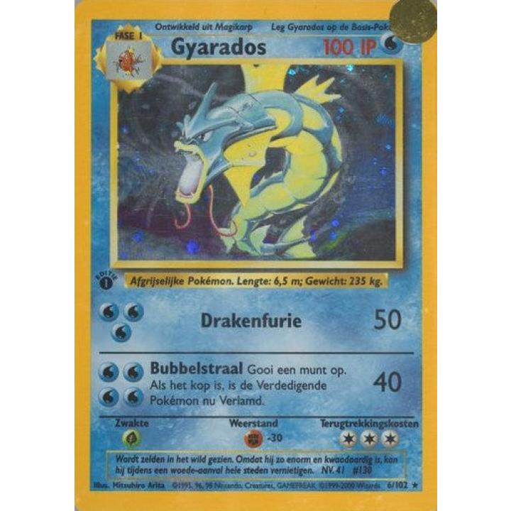 Gyarados (NL) 6/102 - Base Set (1st Edition) - Holofoil