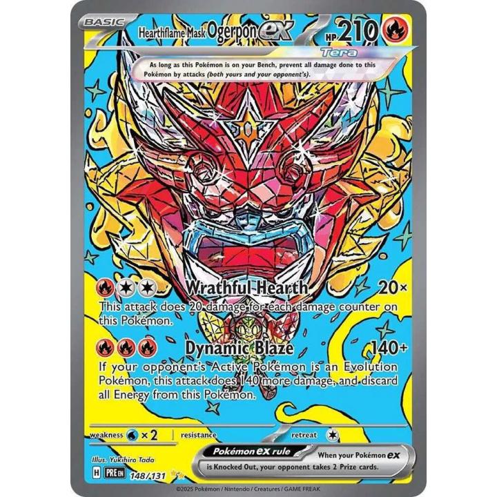 Hearthflame Mask Ogerpon ex 148/131 - Prismatic Evolutions - Holofoil
