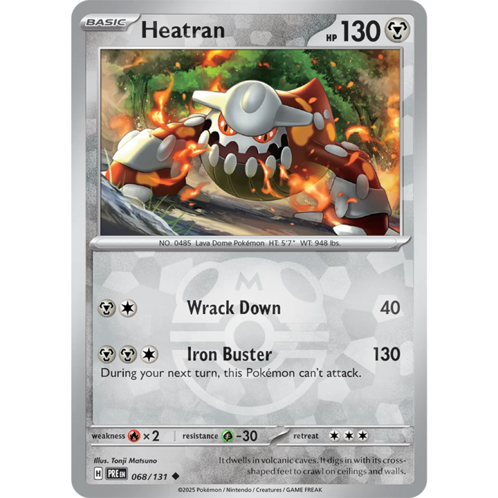 Heatran 068/131 - Prismatic Evolutions - Master Ball Pattern
