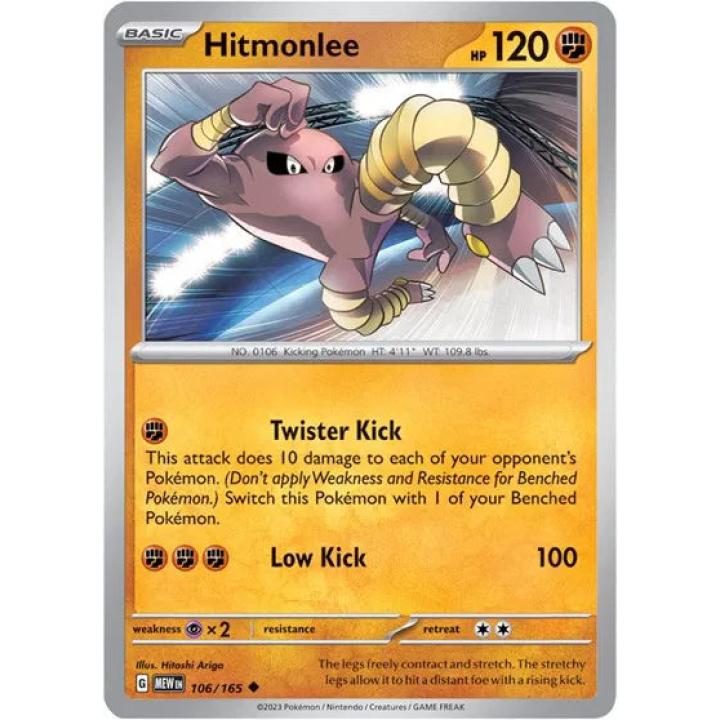 Hitmonlee 106/165 - Scarlet & Violet 151 - Reverse Holofoil