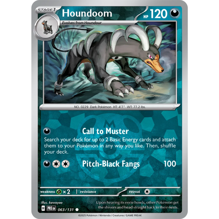 Houndoom 063/131 - Prismatic Evolutions - Master Ball Pattern