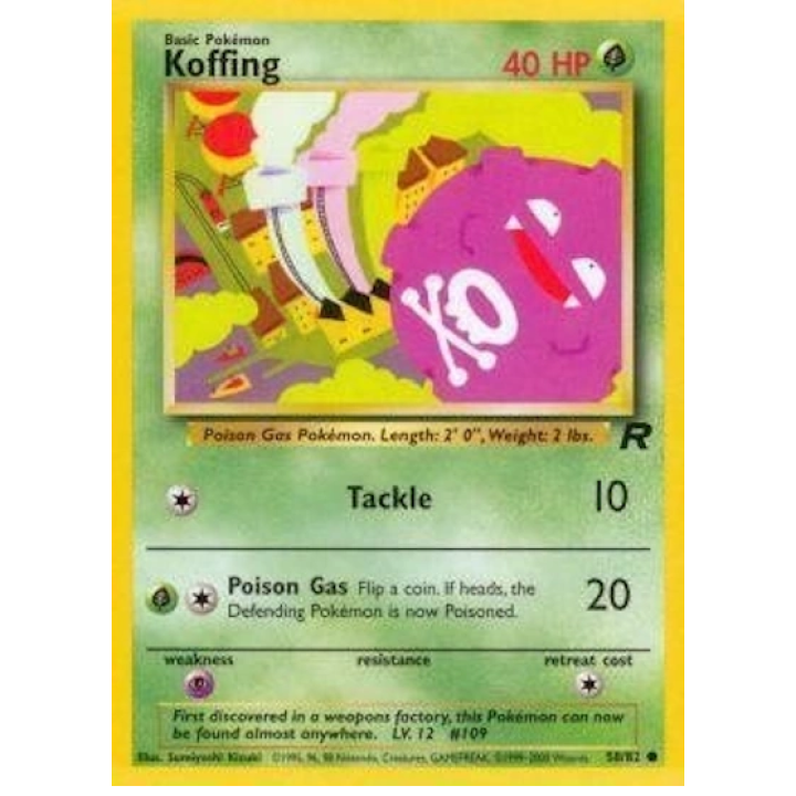Koffing 58/82 - Team Rocket (Unlimited) - Normal