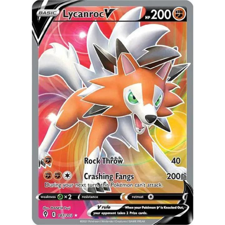 Lycanroc V 187/203 - Evolving Skies - Holofoil