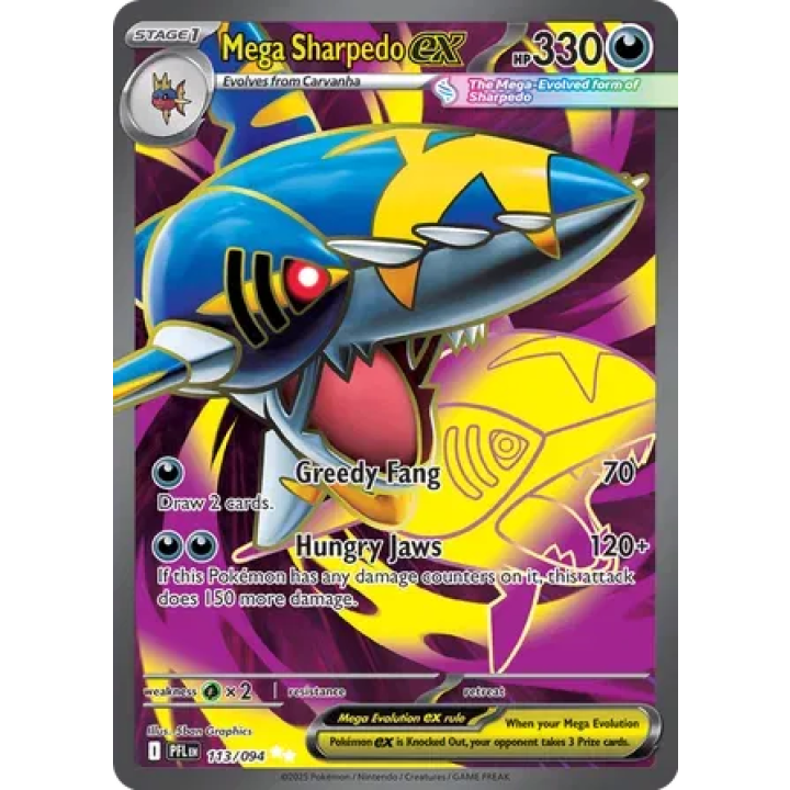 Mega Sharpedo ex 113/094 - Phantasmal Flames - Holofoil