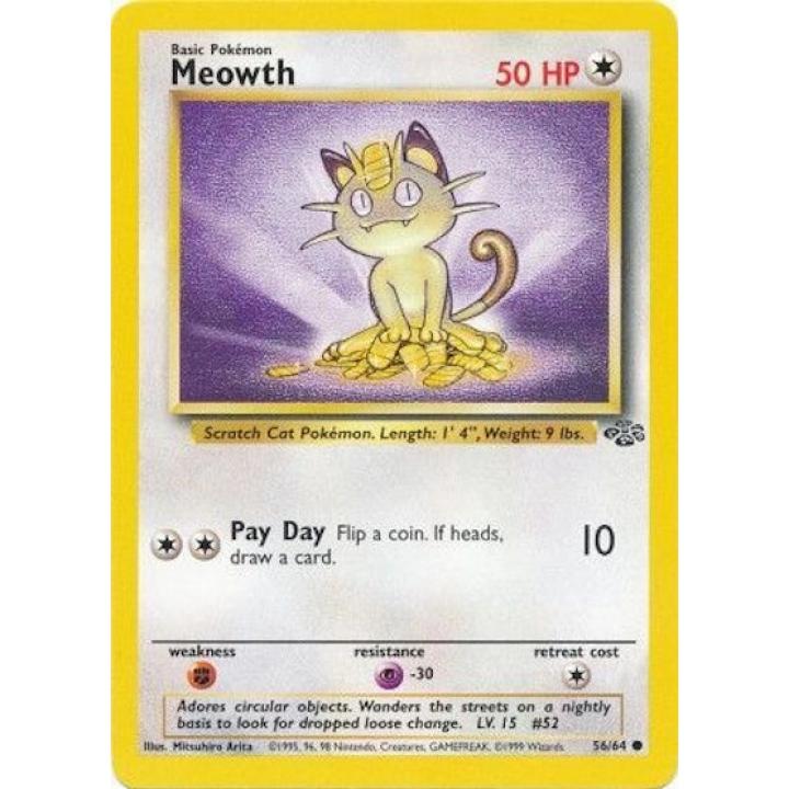 Meowth 56/64 - Jungle (Unlimited) - Normal - Near Mint