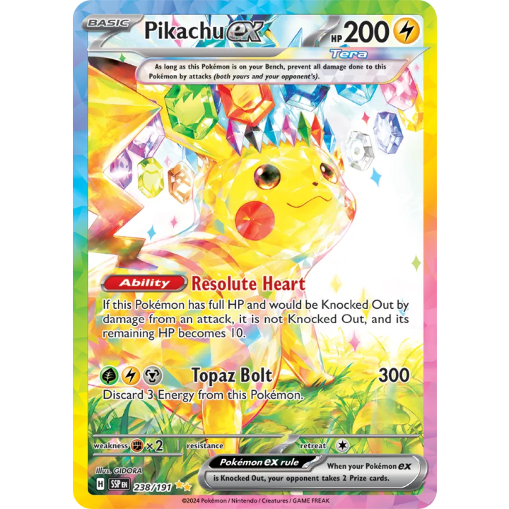 Pikachu ex 238/191 - Surging Sparks - Holofoil