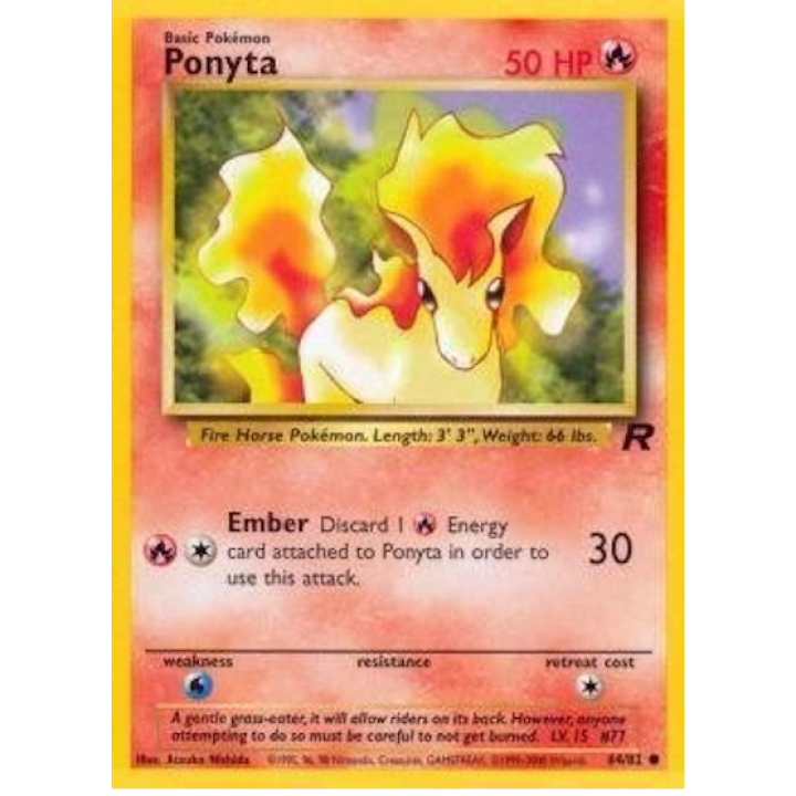 Ponyta 64/82 - Team Rocket (Unlimited) - Normal - Near Mint