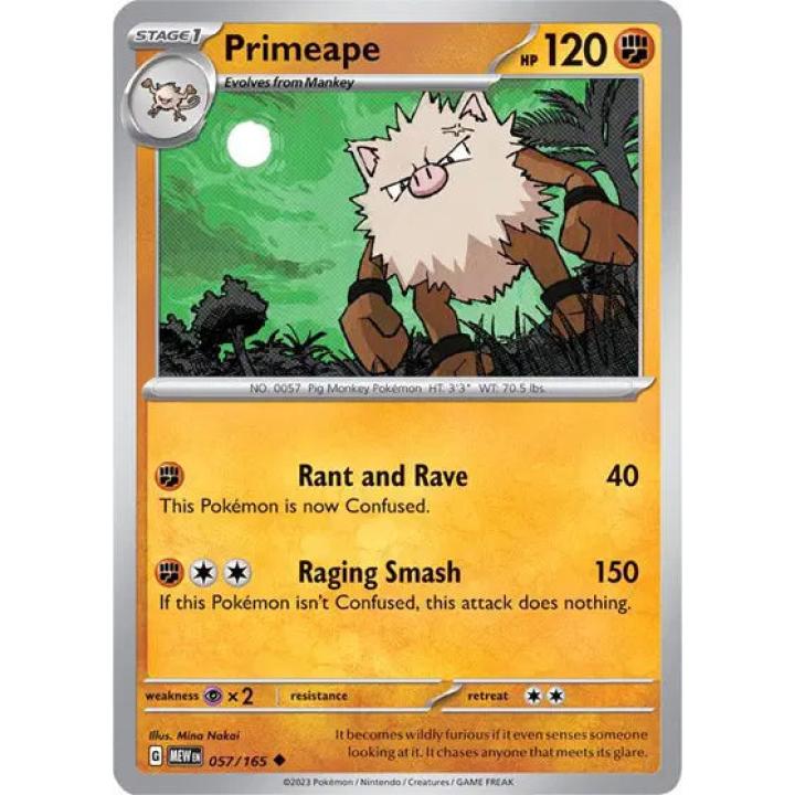 Primeape 057/165 - Scarlet & Violet 151 - Reverse Holofoil