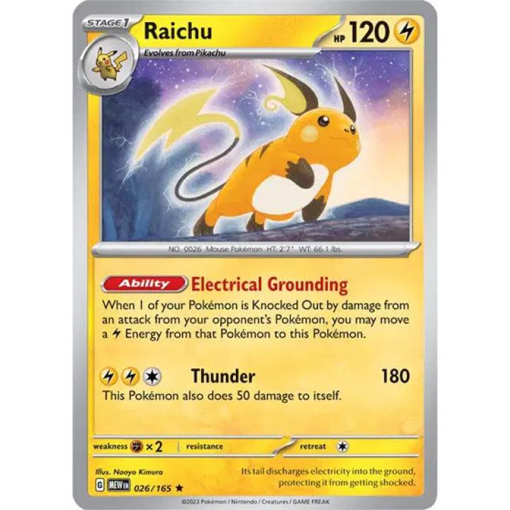 Raichu 026/165 - Scarlet & Violet 151 - Holofoil