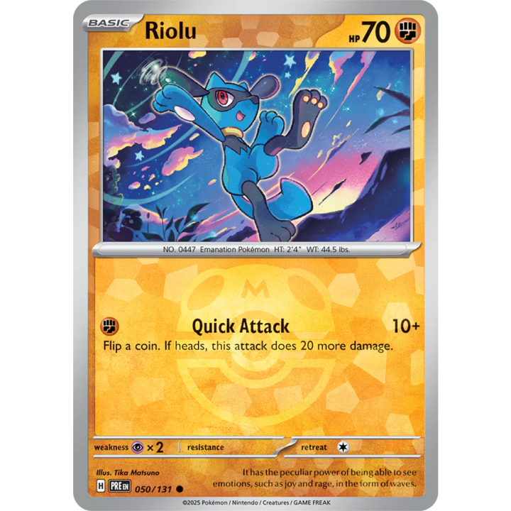 Riolu 050/131 - Prismatic Evolutions - Master Ball Pattern
