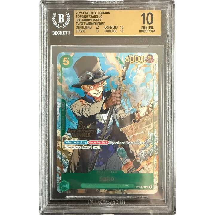 Sabo (3rd Anniversary Winner) (BGS 10) OP09-027 - Carrying On His Will: 3rd Anniversary Tournament Cards - Foil