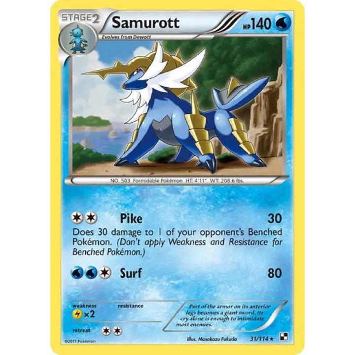 Samurott 31/114 - Black & White - Holofoil
