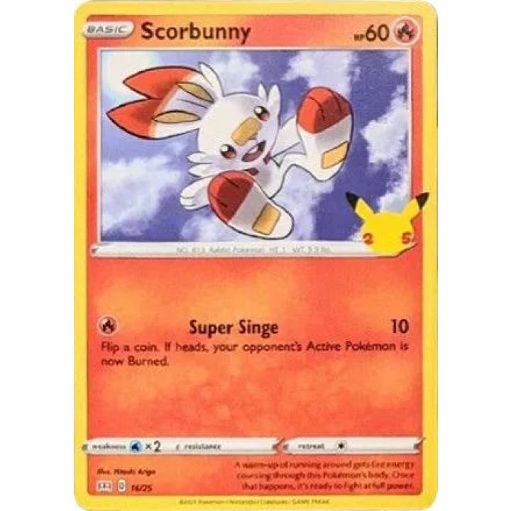 Scorbunny 16/25 - McDonald's 25th Anniversary Promos - Holofoil