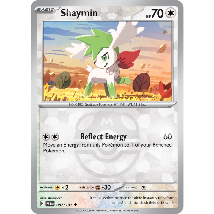 Shaymin 087/131 - Prismatic Evolutions - Master Ball Pattern