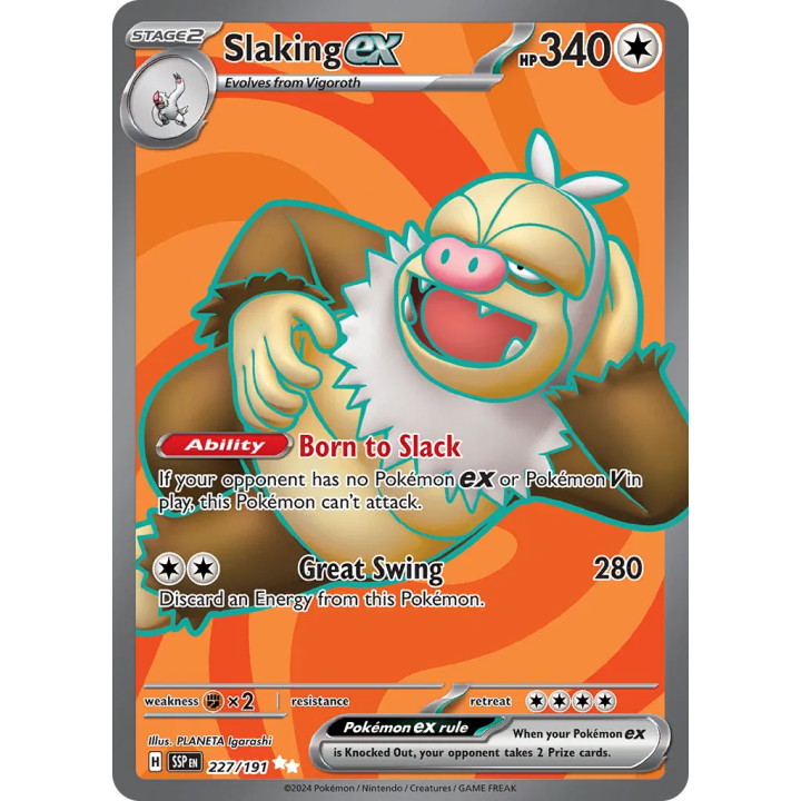 Slaking ex 227/191 - Surging Sparks - Holofoil