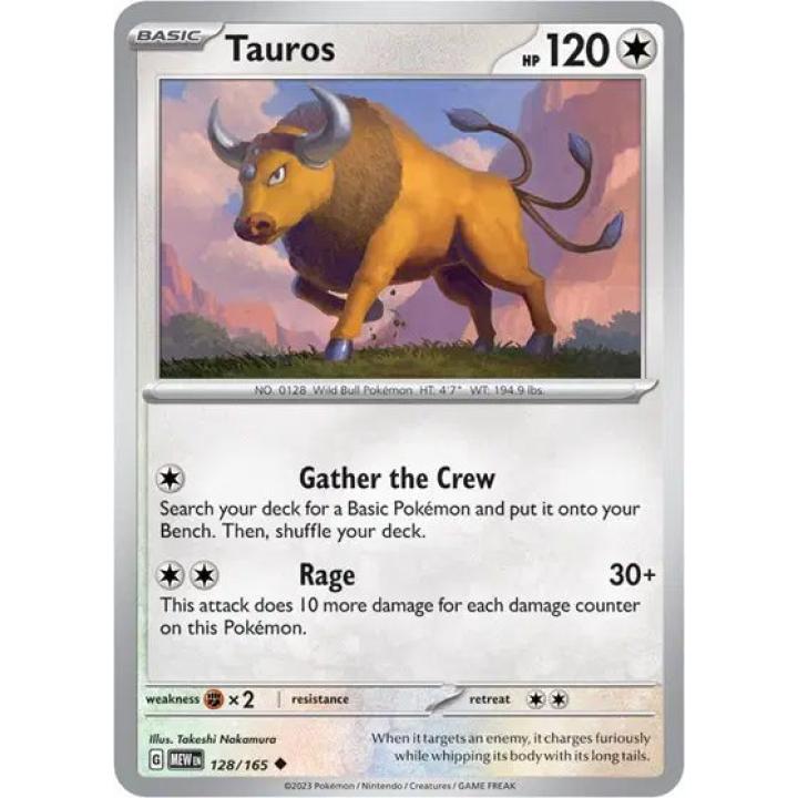 Tauros 128/165 - Scarlet & Violet 151 - Reverse Holofoil