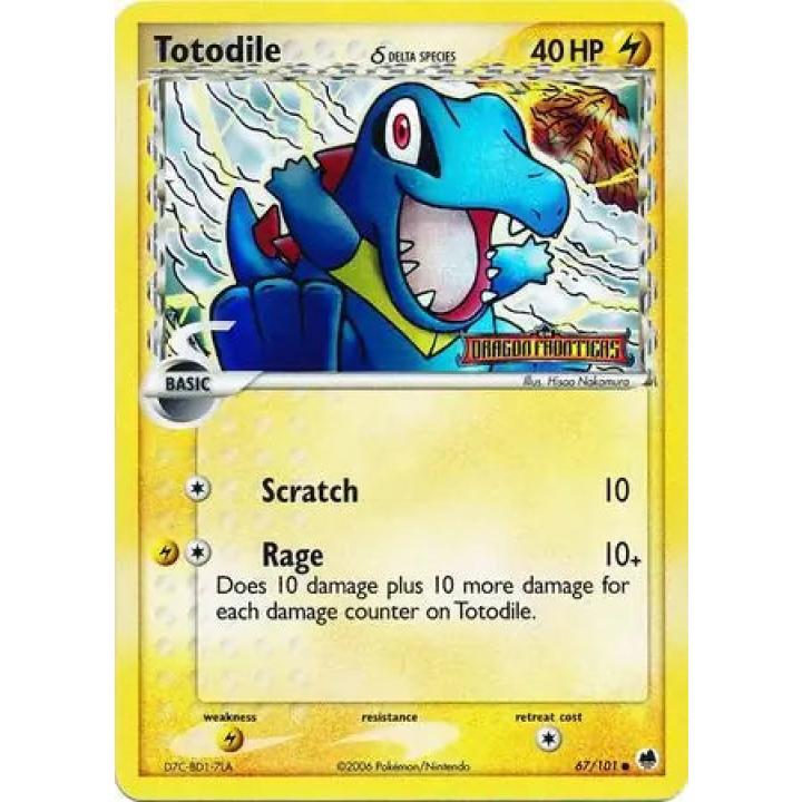 Totodile 67/101 - EX Dragon Frontiers - Reverse Holofoil