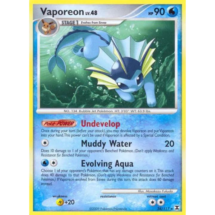 Vaporeon Lv.48 34/111 - Rising Rivals - Reverse Holofoil