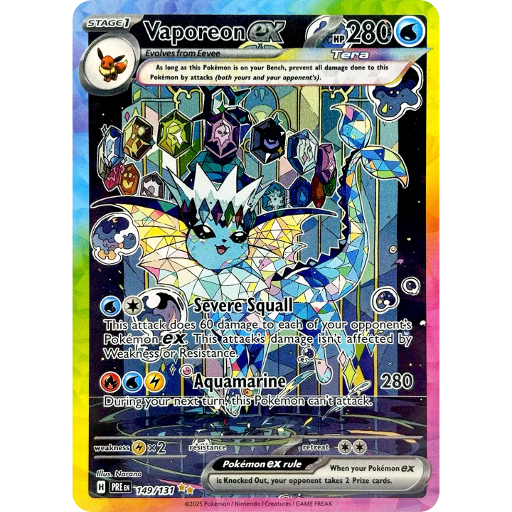 Vaporeon ex 149/131 - Prismatic Evolutions - Holofoil