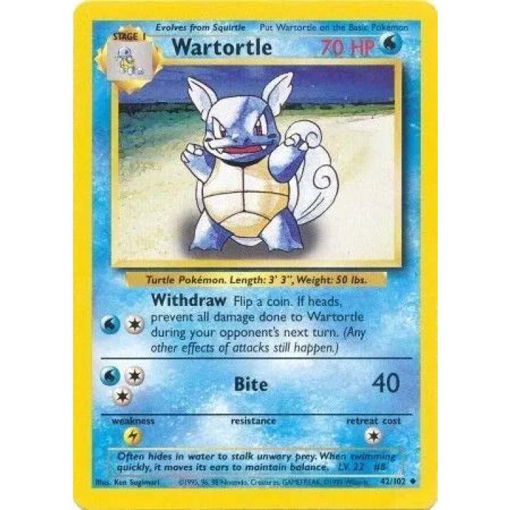 Wartortle 42/102 - Base Set (Unlimited) - Normal