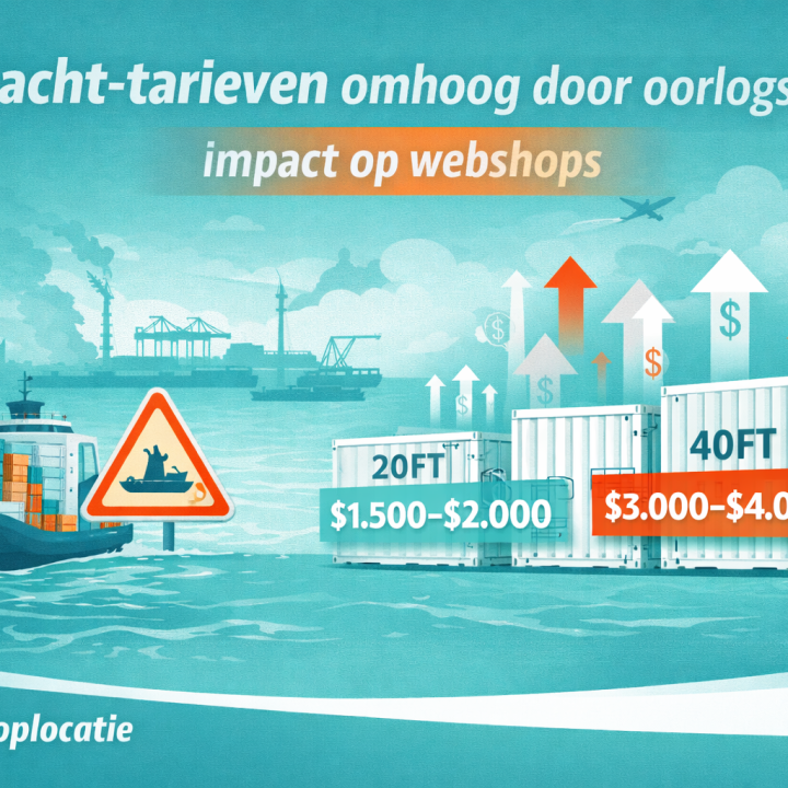 Oorlogstoeslag zeevracht fors gestegen: dit betekent het voor webshophouders